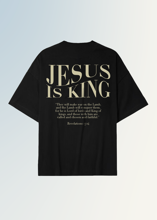 JESUS IS KING - BLACK TEE