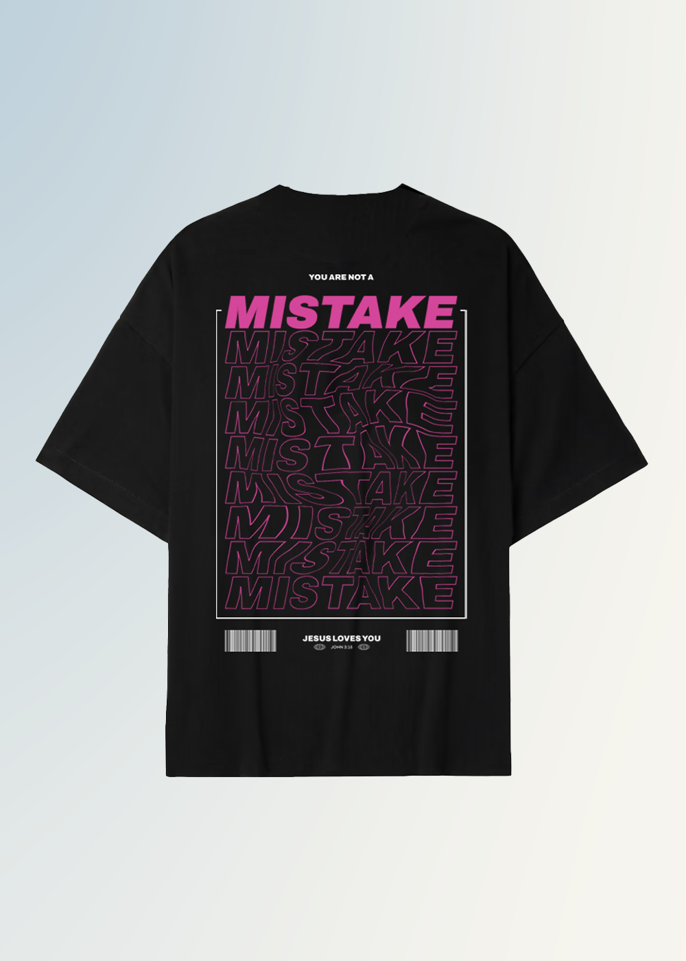 NOT A MISTAKE - BLACK OVERSIZE TEE