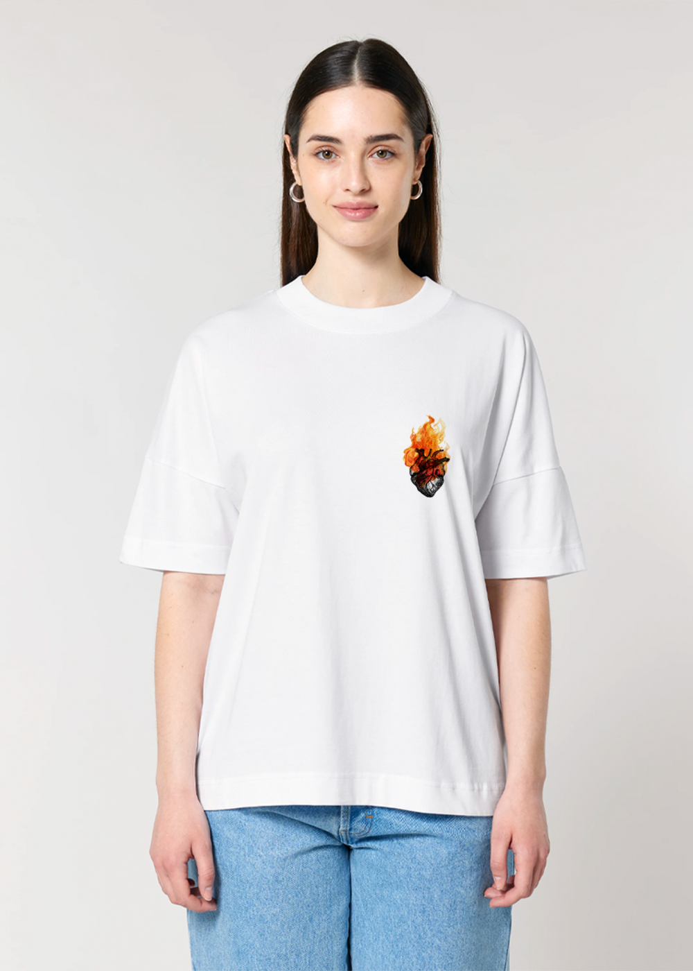 IGNITE YOUR HEART - WHITE OVERSIZE TEE