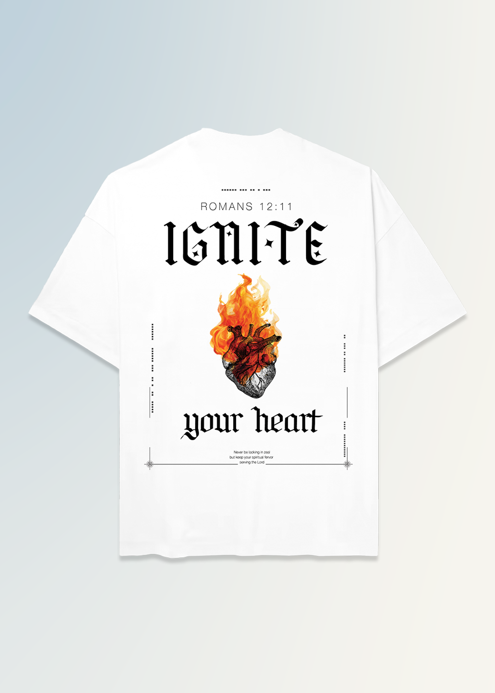 IGNITE YOUR HEART - WHITE OVERSIZE TEE