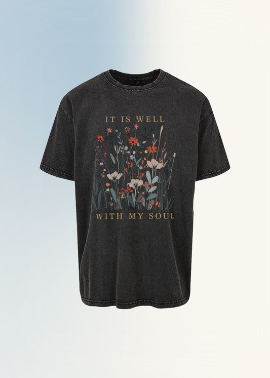 IT IS WELL - ACID BLACK TEE